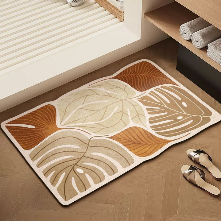Floral Patterned Soft Bath Mat