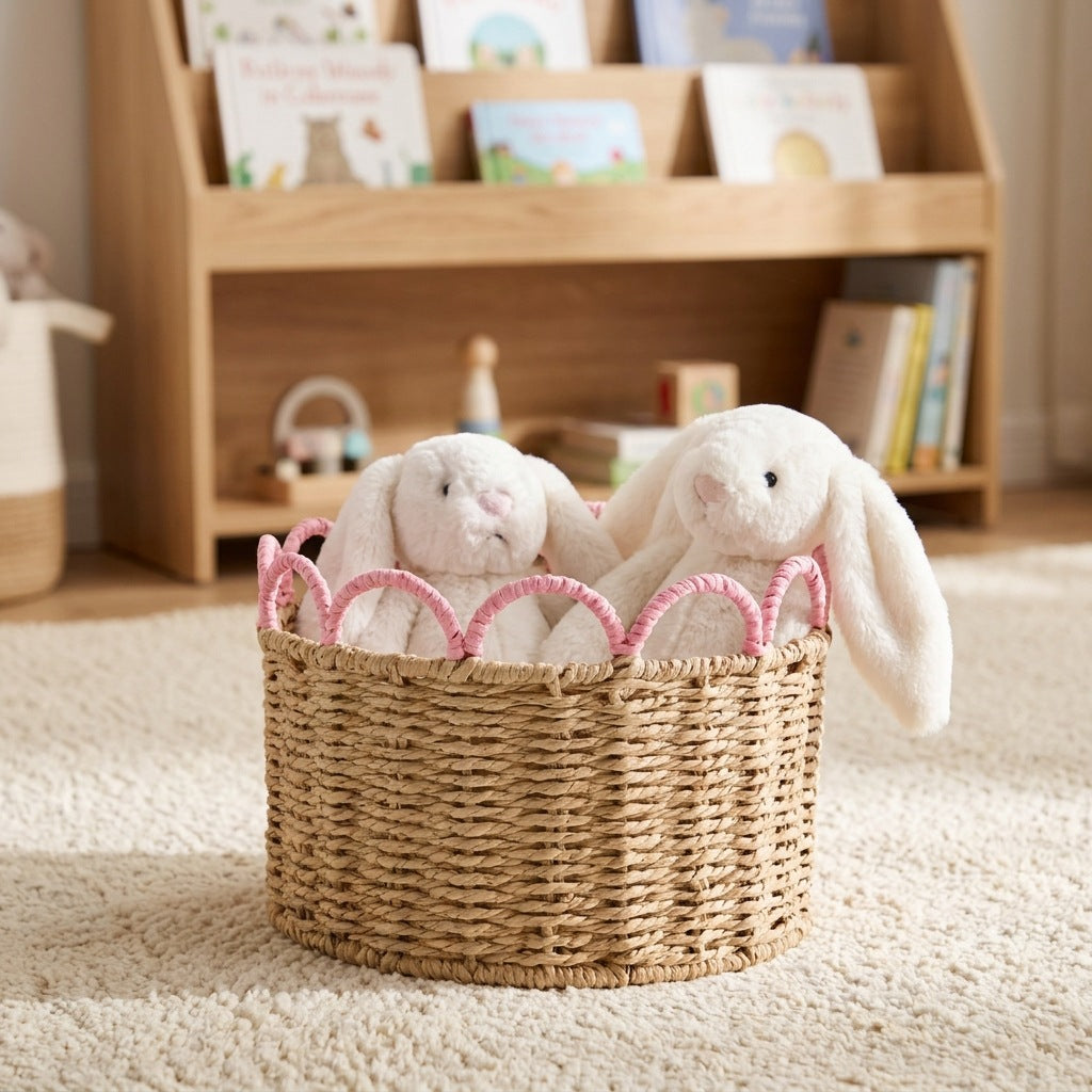 Decorative storage basket with wave pattern Kalsten