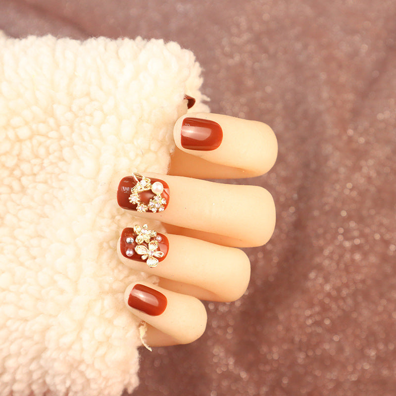 Decorative Rhinestone Press-On Nail Set