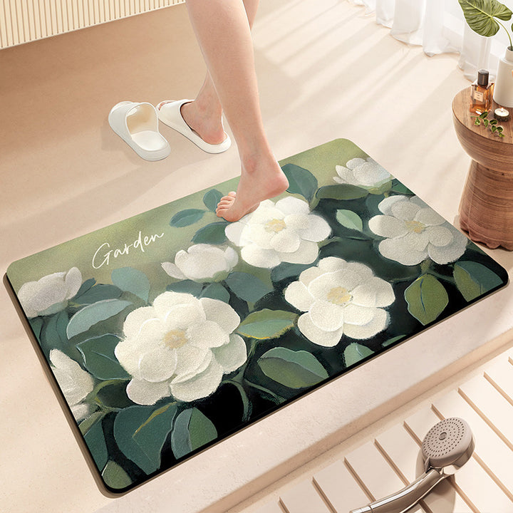 Floral Inspirational Bath Mat