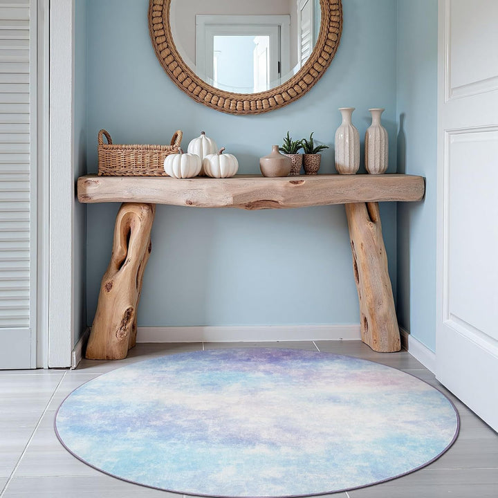 Flower print Round Rug
