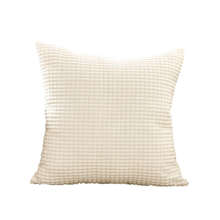 Square bouclé decorative cushion cover with soft teddy texture and concealed zipper Kalsten