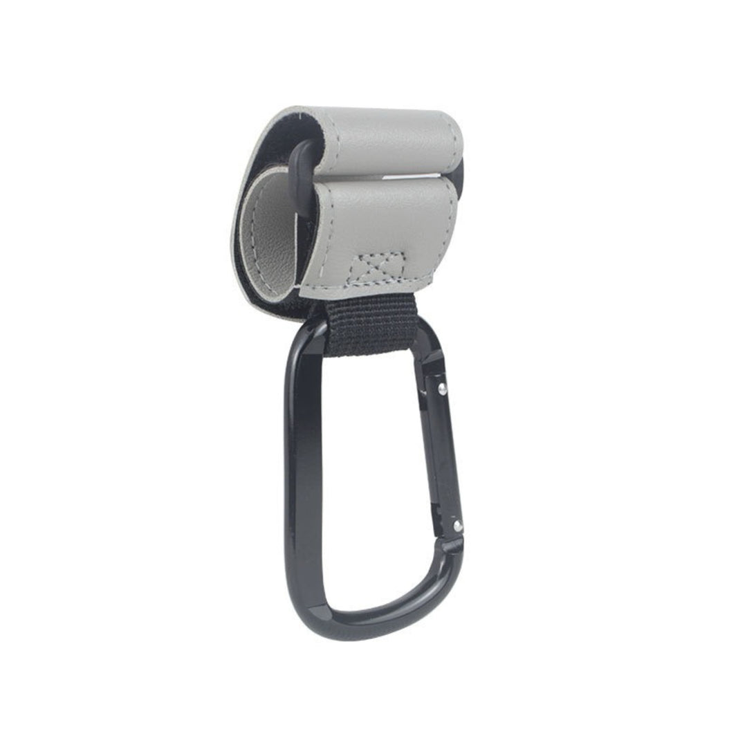 Heavy-Duty Leather Loop Stroller and Bag Carabiner Hook