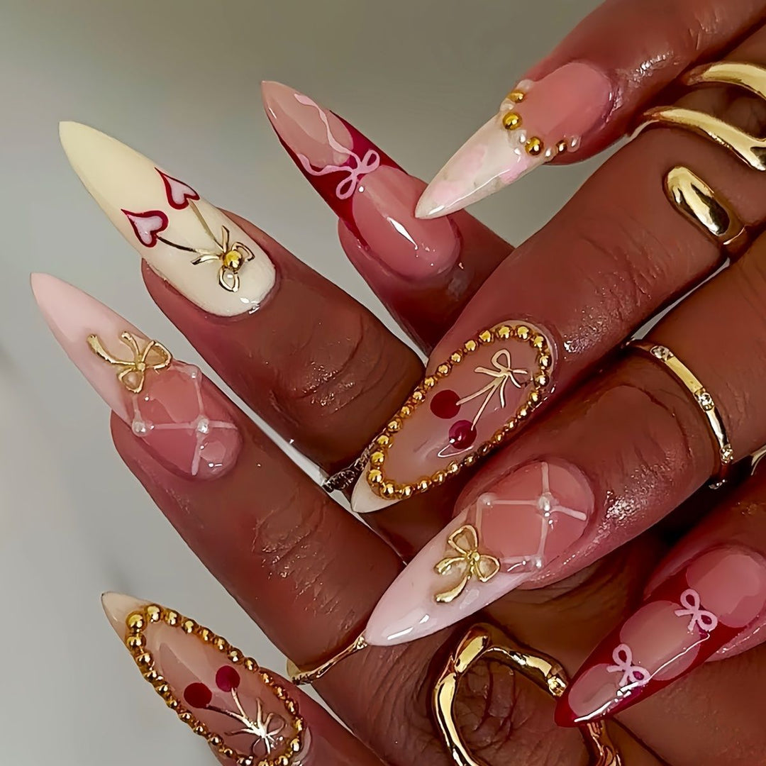 Colorful Artistic Press-On Nail Art Kalsten