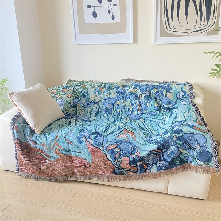 Artistic Handwoven Throw Blanket