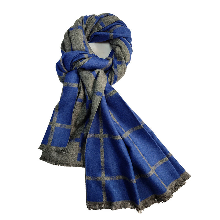 Women's Elegant and Warm Scarf with Modern Check Pattern Kalsten