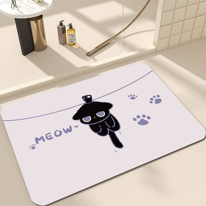 Cute Cat Design Bath Mat Kalsten