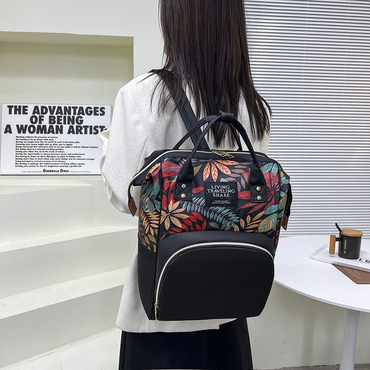 Floral Print Multi-Functional Backpack Kalsten
