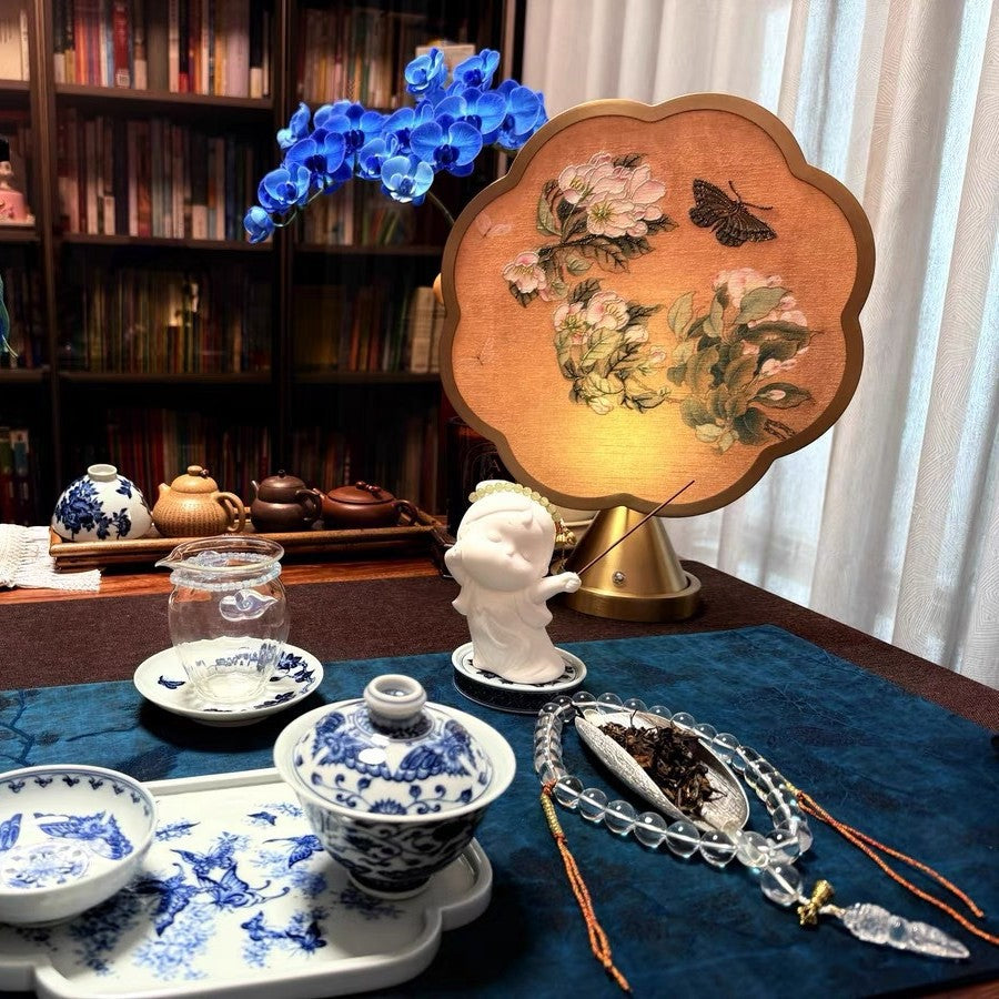 Artistic Embroidered Table Lamp