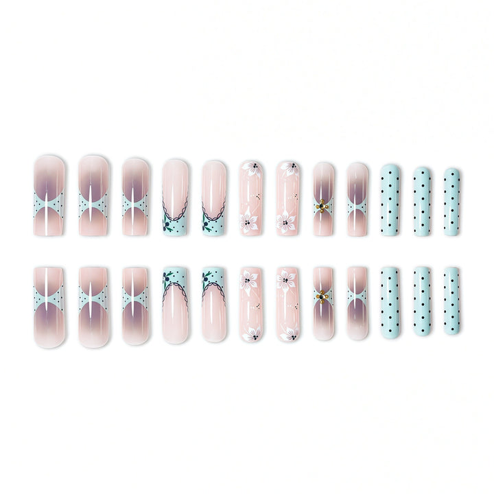 Artistic Long Length Press-On Nail Art Kalsten