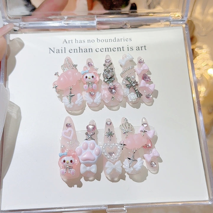 Whimsical Character-Themed 3D Nail Art Set