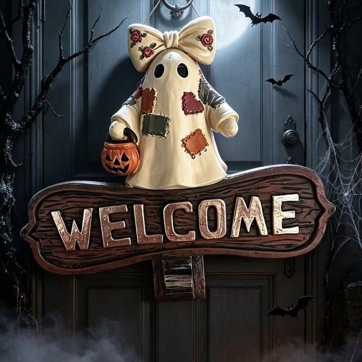 Welcome sign with ghost motif Kalsten