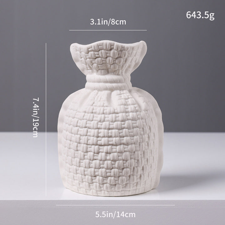 Textured Decorative Ceramic Vase