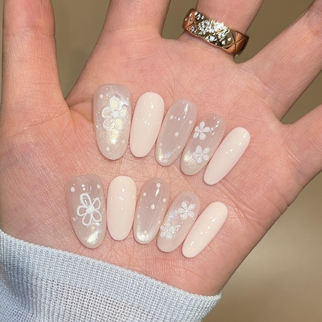 Artificial nails with romantic flower designs Kalsten 1787307536