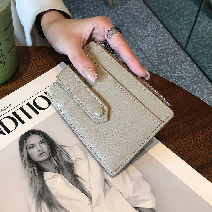 Compact Leather Zip Cardholder Kalsten