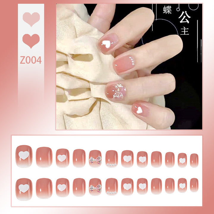 Elegant Rhinestone-Embellished Press-On Nails