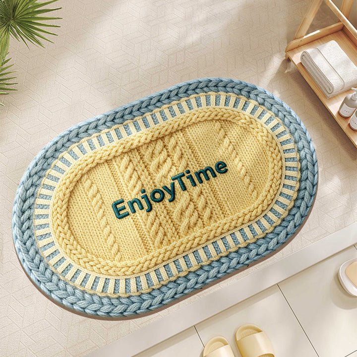 Textured Braided Area Mat