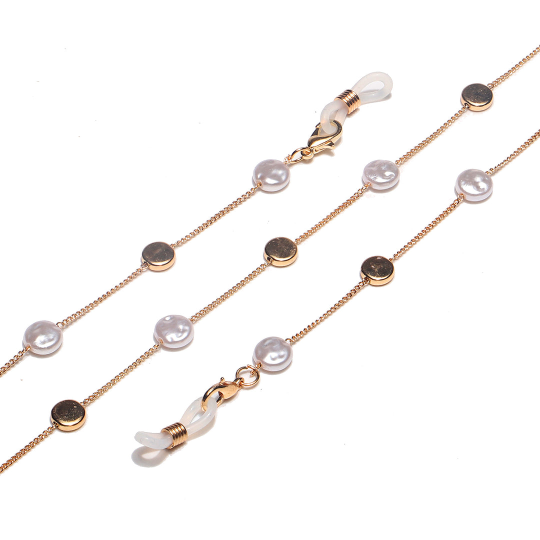 Pearl and Metal Eyewear Holder Chain Kalsten