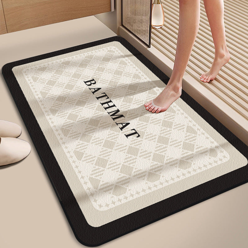 Geometric Pattern Non-Slip Bath Mat