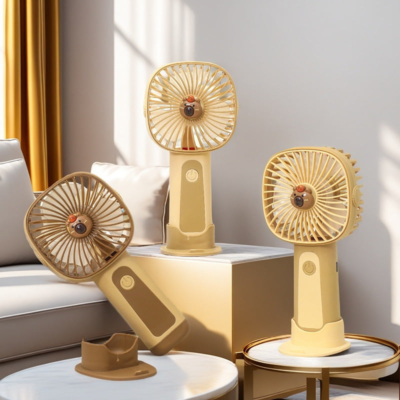 Ladies Compact Hand Fan with Spray Function and USB Charging Option Kalsten