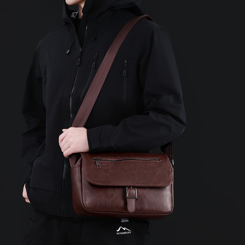 Stylish Leather Messenger Bag
