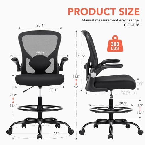 Space-Saving Flip-Up Arm Office Chair Kalsten