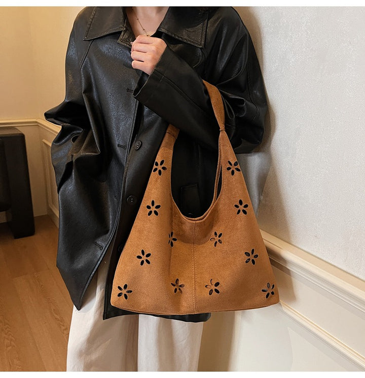 Floral Cut-Out Slouchy Tote Kalsten