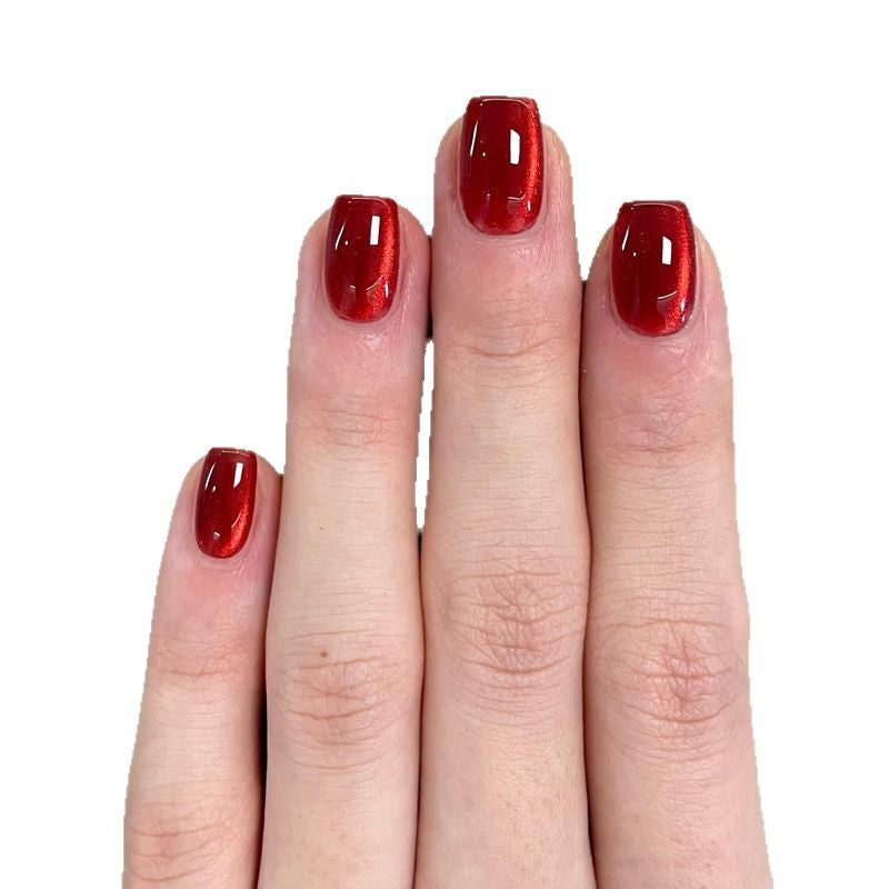 Glossy Red Press-On Nail Set Kalsten