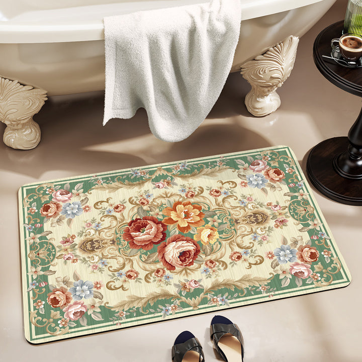 Floral-Patterned Luxury Bath Mat Kalsten