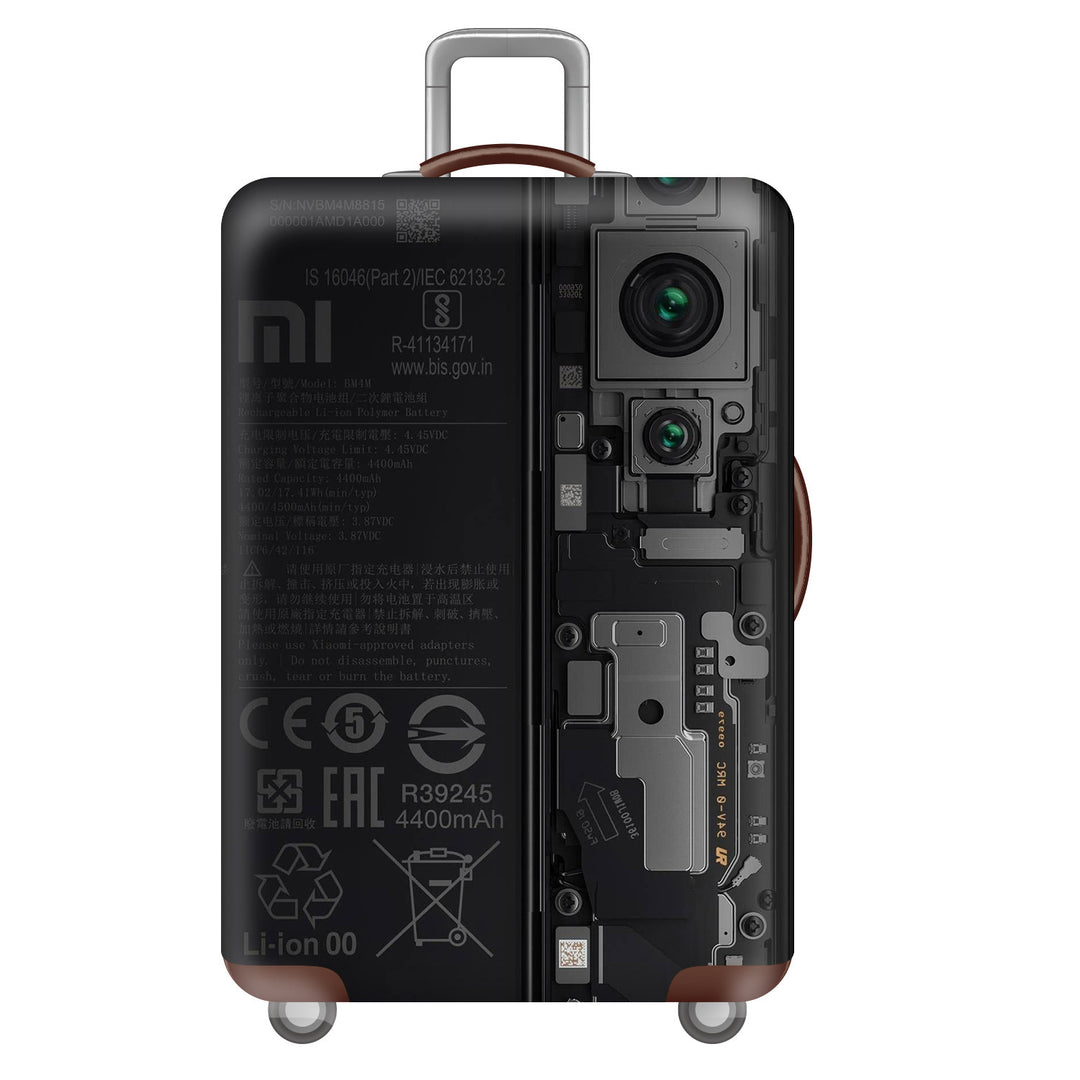 Men's hard-shell suitcase with unique skull design Kalsten