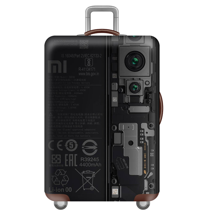 Men's hard-shell suitcase with unique skull design Kalsten