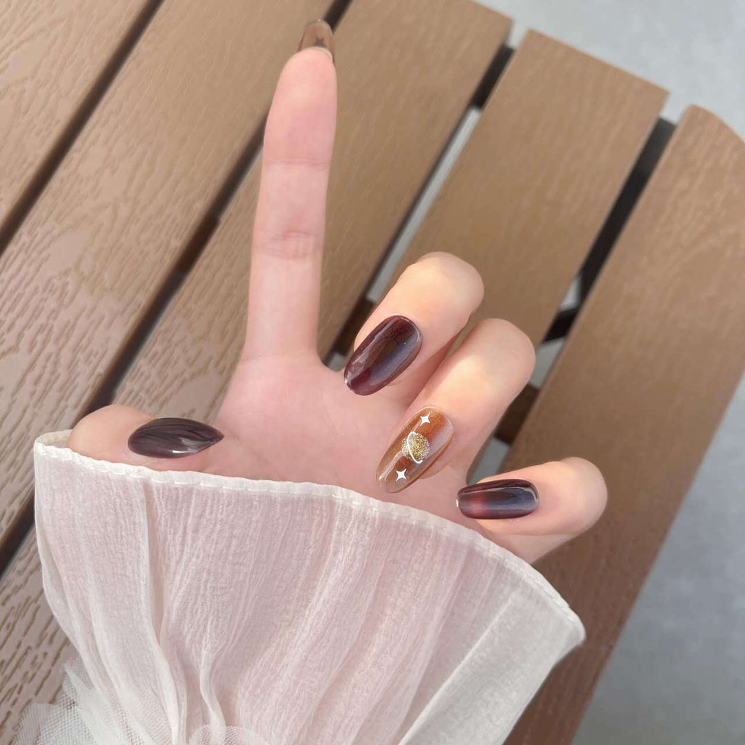 Celestial Themed Press-On Nail Set