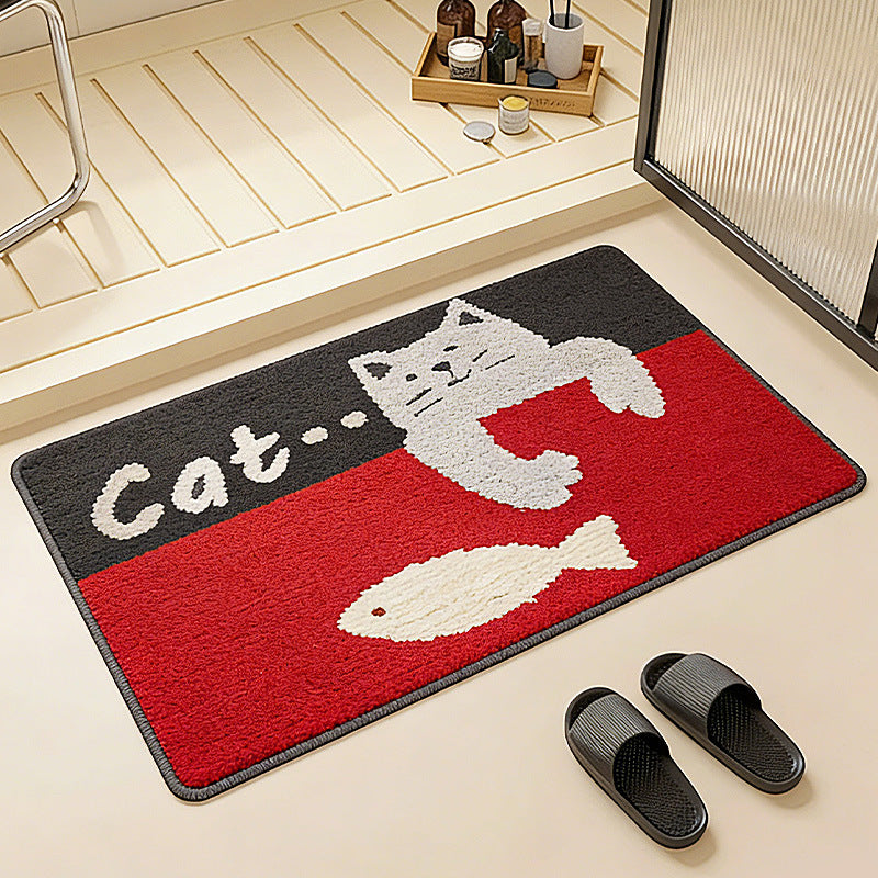 Cat-Themed Welcome Mat