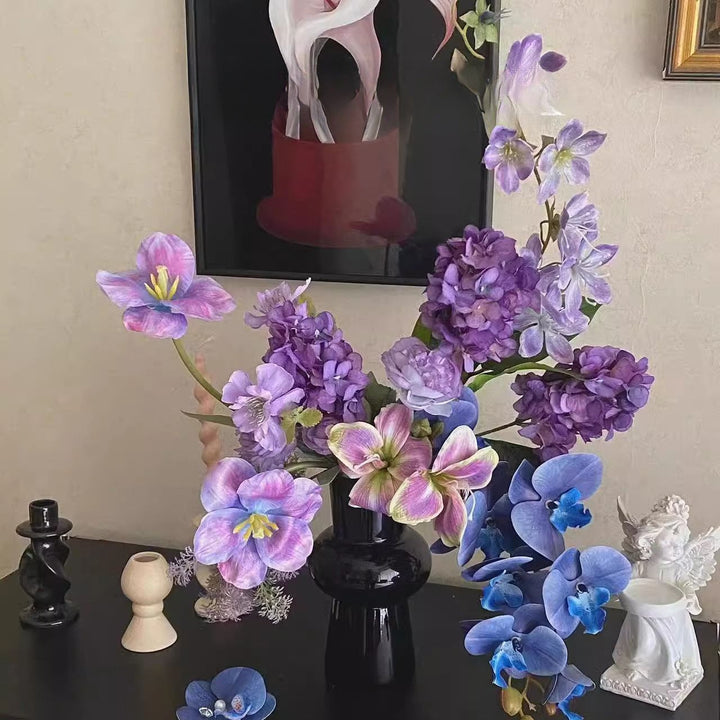 Lifelike Floral Arrangement in Elegant Vase