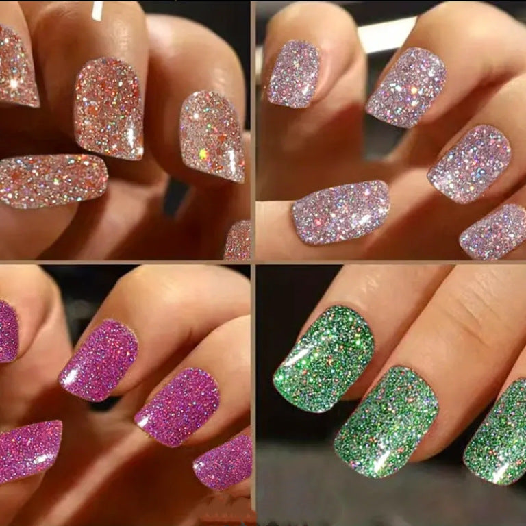 DIY Glitter Press-On Nails Kalsten