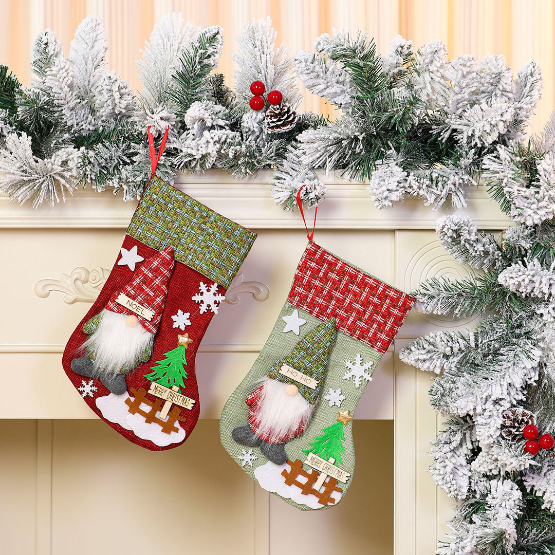 Decorative Holiday Gnome Stocking Kalsten