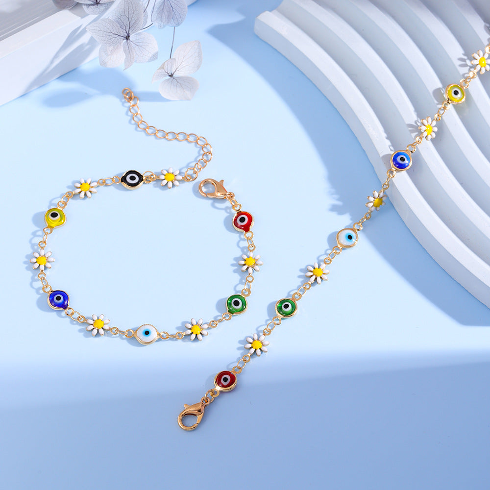 Charming Daisy and Evil Eye Bracelet Kalsten