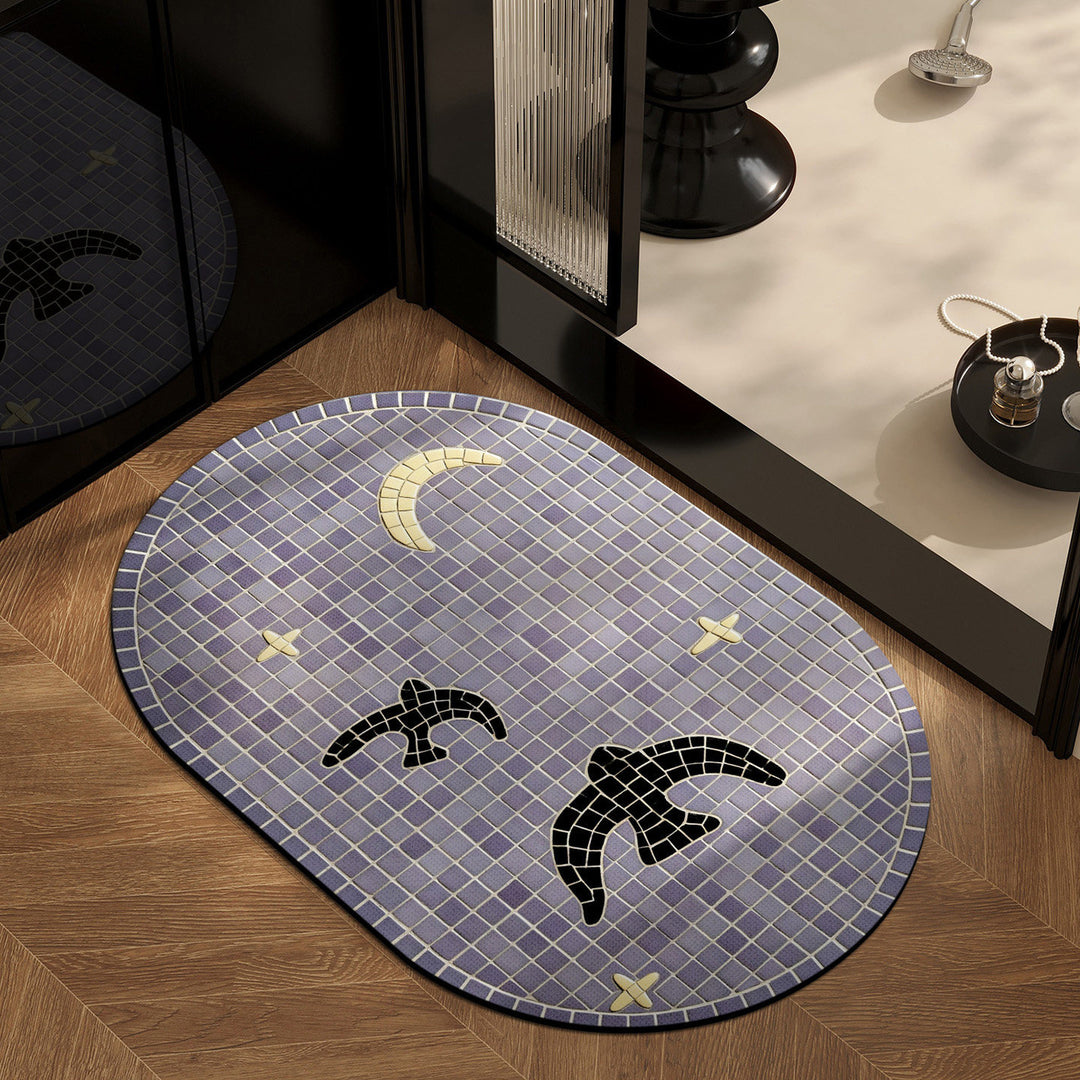 Floral Pattern Decorative Area Mat
