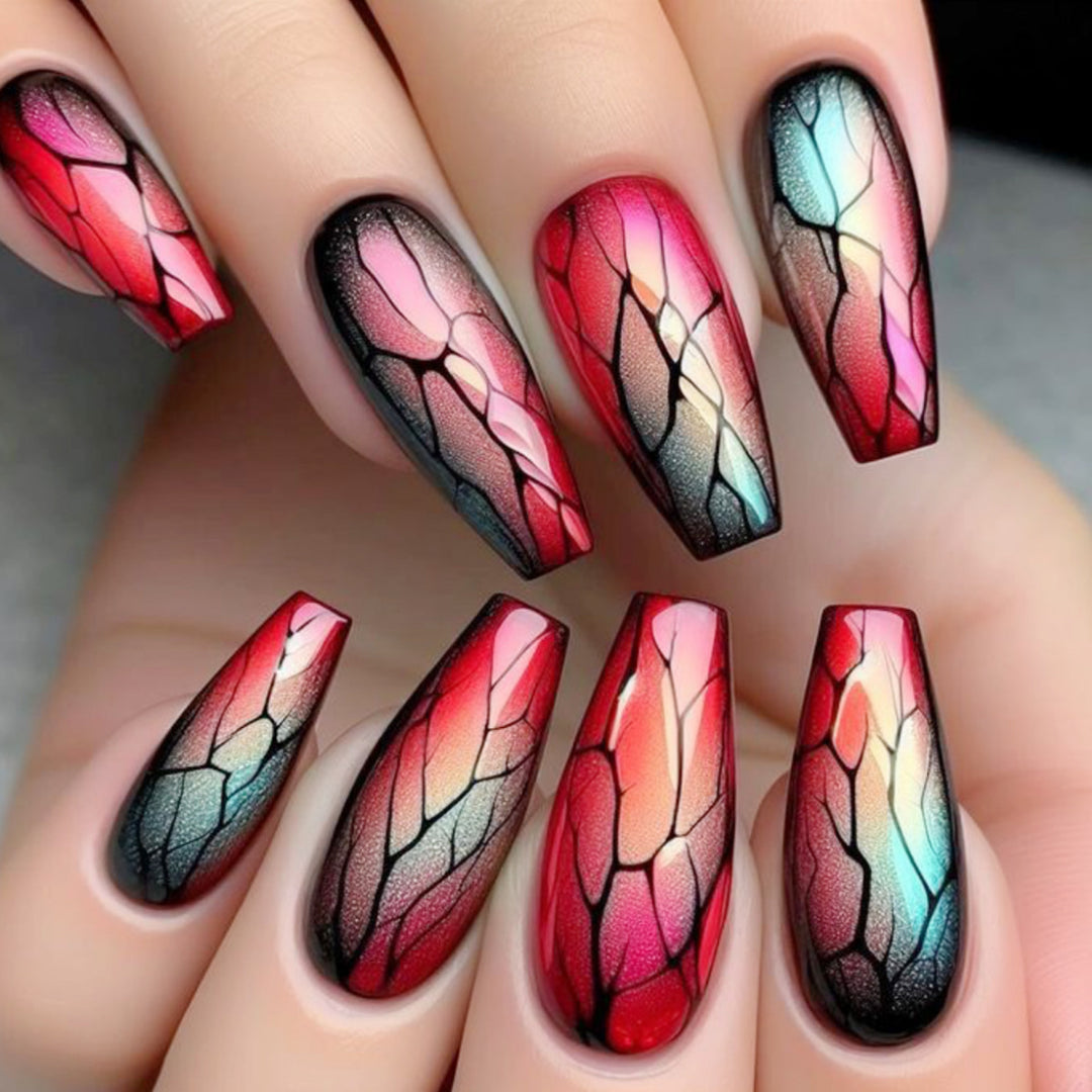 Artistic Crackle Nail Art Extensions Kalsten
