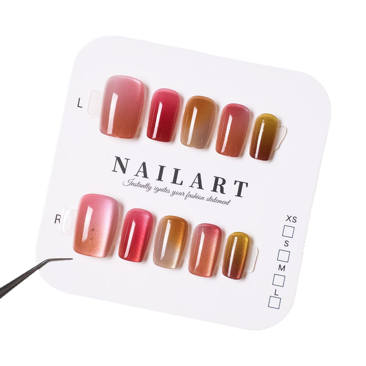Artificial nails with glamorous gradient color Kalsten