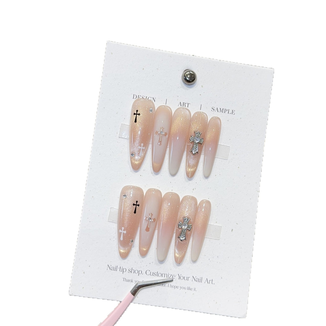 Artificial Nails in Elegant Cross Design Kalsten