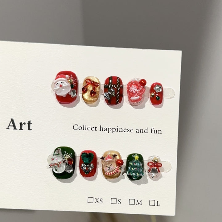 Festive Themed Press-On Nail Art Set