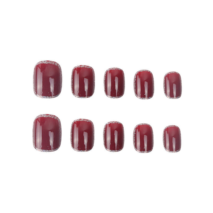 Elegant Glossy Press-On Nail Art Kalsten