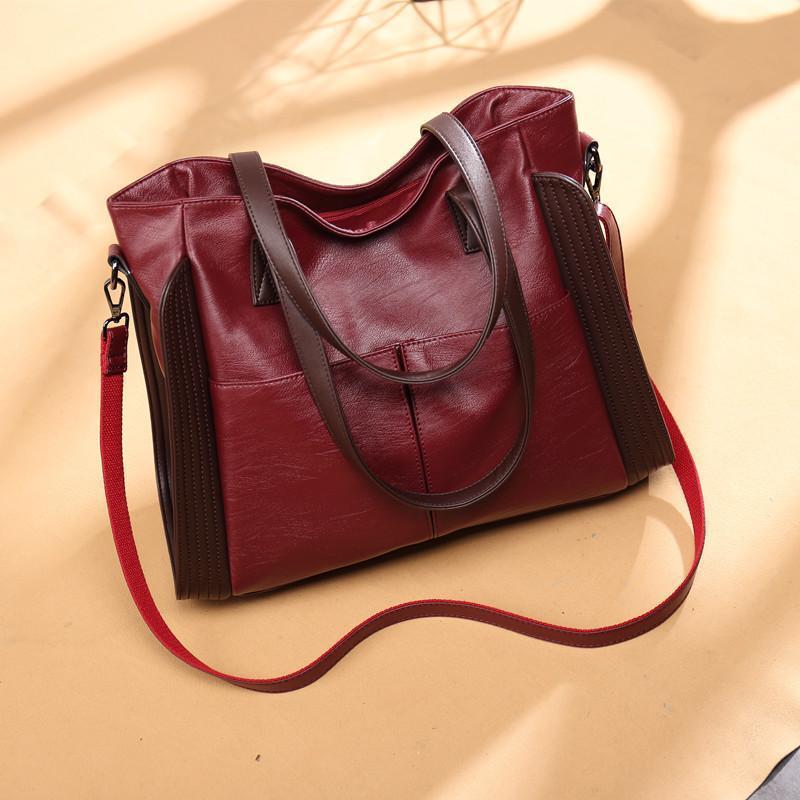 Stylish Faux Leather Tote Bag