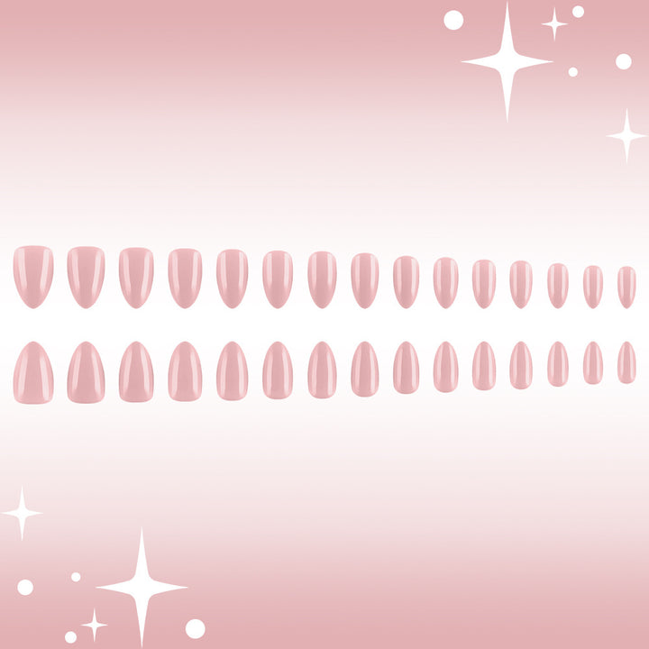 Elegant Almond-Shaped Gel Nail Set Kalsten