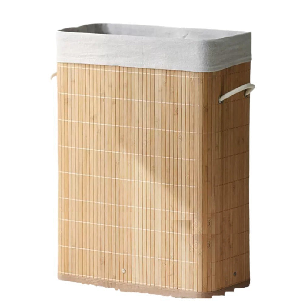 Natural Bamboo Laundry Basket with Lid Kalsten