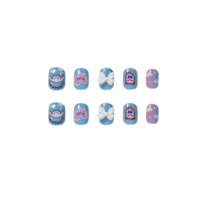 Creative nail art with bow and animal motifs Kalsten
