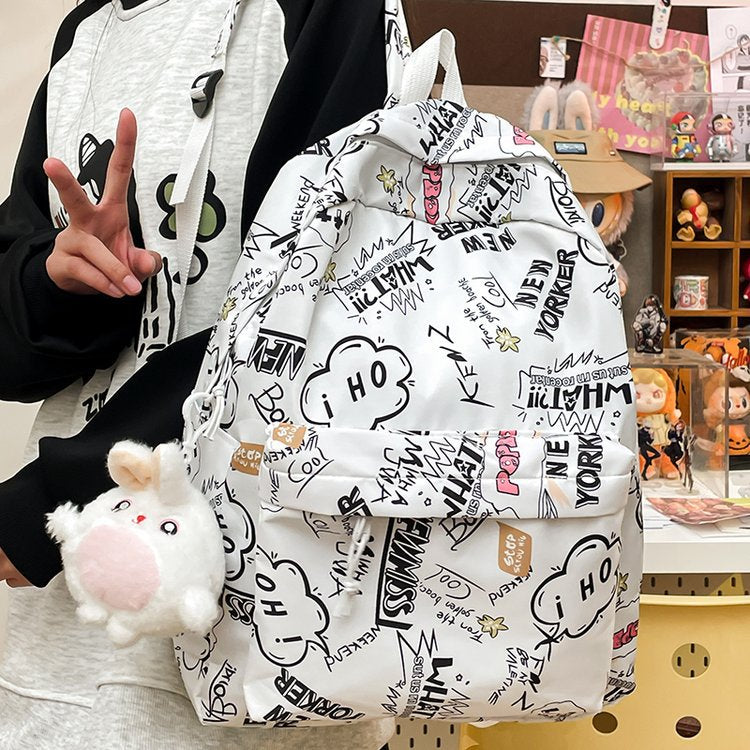 Backpack with Creative Graffiti Design Kalsten