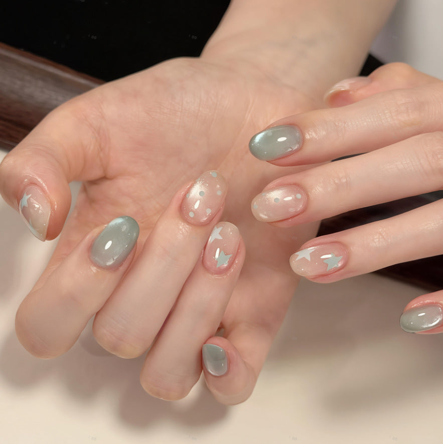 Decorative Ombré Star-Design Press-On Nails Kalsten