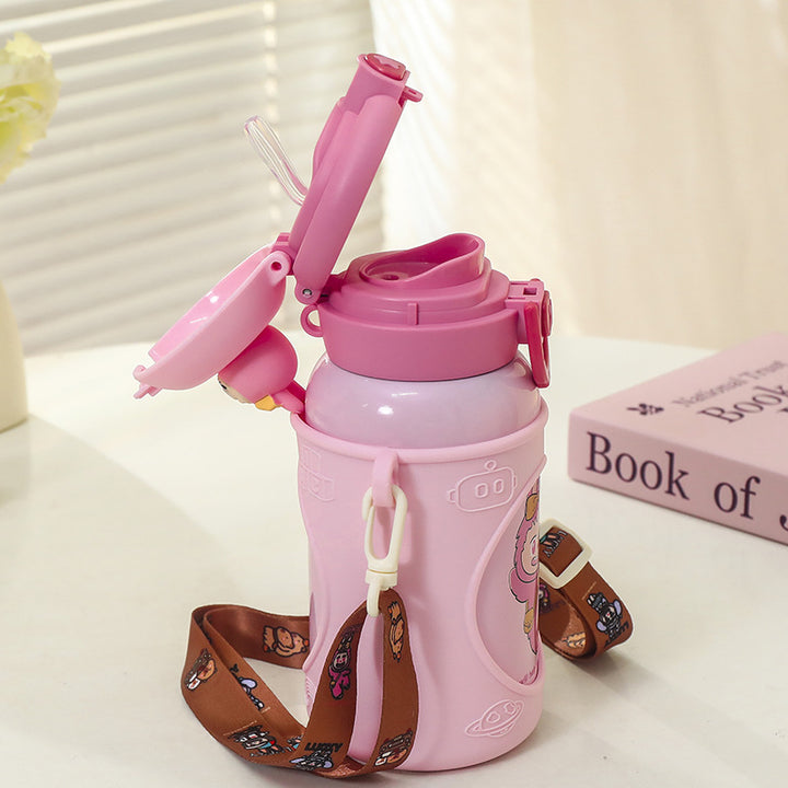 Women's insulated children's water bottle with ergonomic carrying system and fun animal design Kalsten